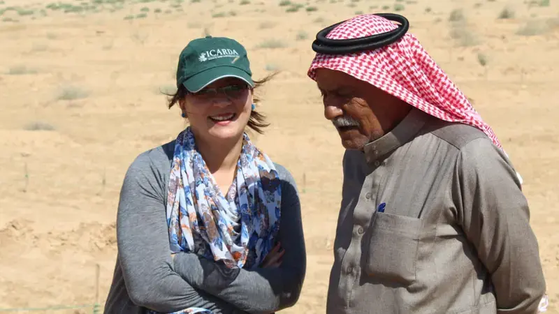 Mira Haddad in the field Mira Haddad in the field