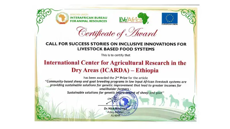 Certificate of Award
