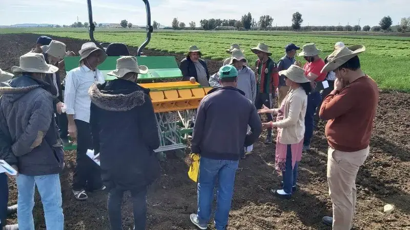 Dr. Mina Devkota demonstrating CA machinery in Morocco Dr. Mina Devkota demonstrating CA machinery in Morocco