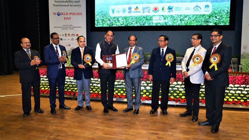  Excellence Award in the field of Pulses Improvement by the ISPRD and ICAR-IIPR on World Pulses Day 2023