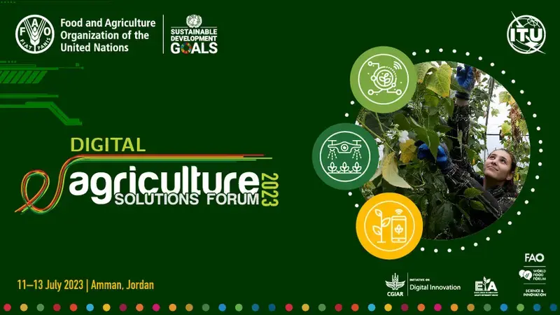 Digital Agriculture Solutions Forum 2023, Amman Green logo of the Digital Agricultural Solutions Forum 2023