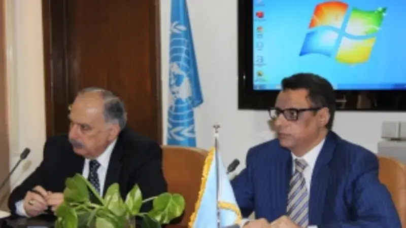 The agreement was signed by Dr. Mahmoud Solh, ICARDA’s Director General (left), and Mr. Abdessalem Ould Ahmed, FAO Assistant Director General and Regional Representative for NENA (right). The agreement was signed by Dr. Mahmoud Solh, ICARDA’s Director General (left), and Mr. Abdessalem Ould Ahmed, FAO Assistant Director General and Regional Representative for NENA (right).
