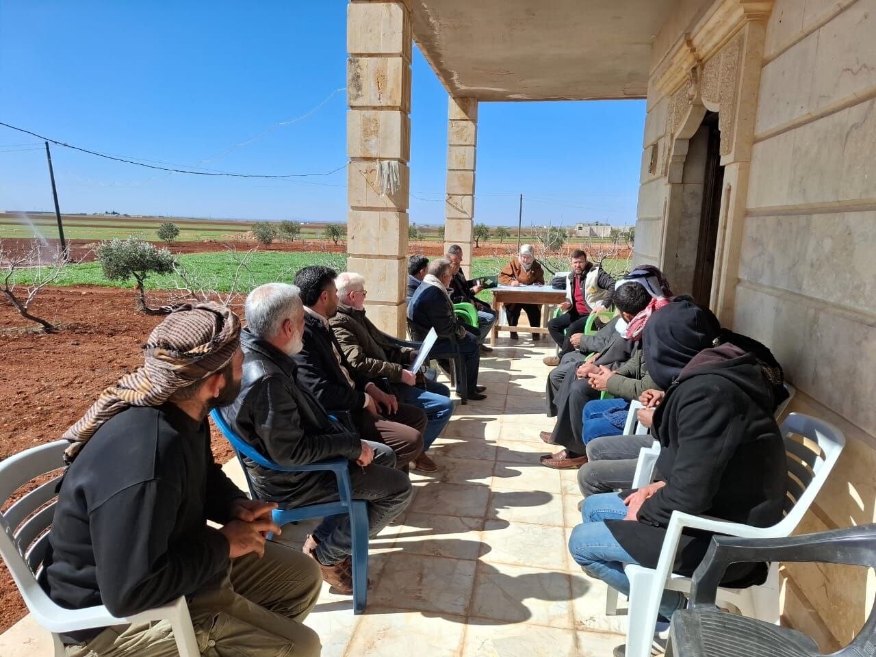Cham 9 breeder seed, a durum wheat variety, growing at GOSM’s Al-Dar Al-Kabira multiplication plot in Homs, Syria. 