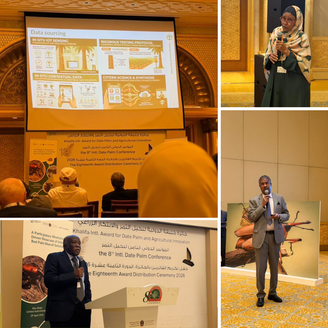 Presenters: Dr. Samira Mohamed, icipe; Dr. Leena Tripathi, International Institute of Tropical Agriculture (IITA); Dr. Mukund Patil, International Crops Research Institute for the Semi-Arid Tropics (ICRISAT); Dr. Mohamed Ali, International Center for Biosaline Agriculture (ICBA); and Dr. Hamadttu ElShafie, ICARDA.