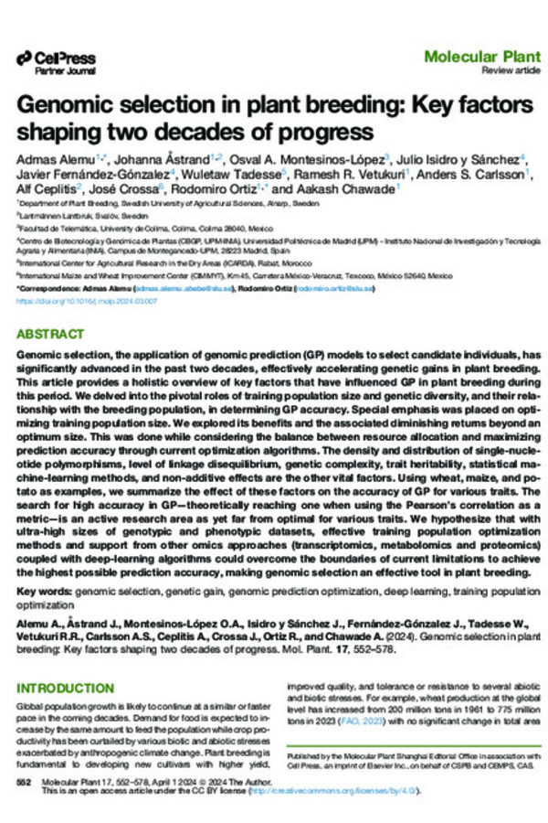 Genomic selection in plant breeding: Key factors shaping two decades of progress