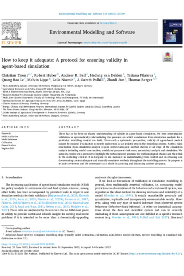 How to keep it adequate: A protocol for ensuring validity in agent-based simulation